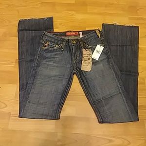 Women BIG STAR Womens long lean Jeans Cotton bootcut 3/4 B48 Tagged